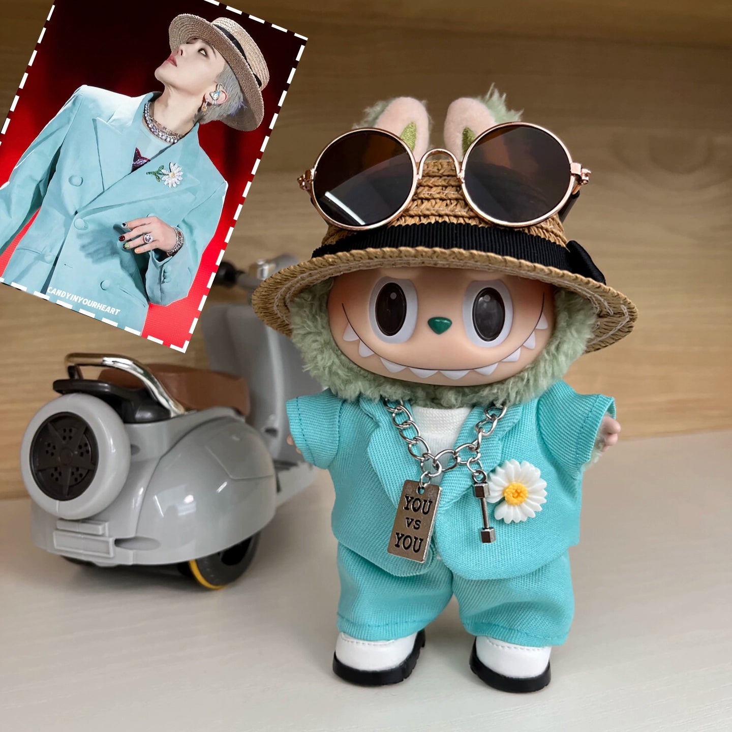 Labubu x G-Dragon GD Concert Replica Outfit Set | Fits 17cm Gen 1-3 Vinyl Dolls
