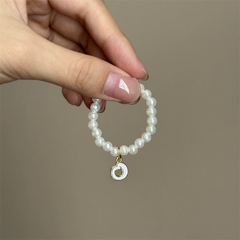 Labubu Series 4 Pearl Letter Necklace - Mini Accessory for Doll Clothes
