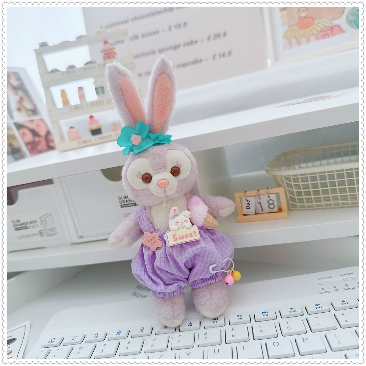 Labubu LinaBell StellaLou Outfit - Ice Cream Overalls Change Clothes for Keychain Doll