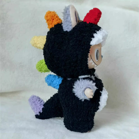 POP MART Labubu Hand-Knit Doll Clothes - Dinosaur Costume Set for 17cm Vinyl Figures (No Doll Included) | Artisan Crafted