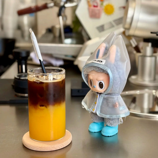 POP MART Labubu Doll Raincoat Outfit for 17cm Plush Dolls - Waterproof Vinyl Figure Clothes for Blind Box (No Doll/Boots)