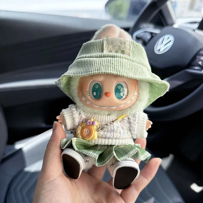 NEW Labubu Keychain Outfit - Sweater+Hat Set Fits Gen1/2/3 (No Doll)