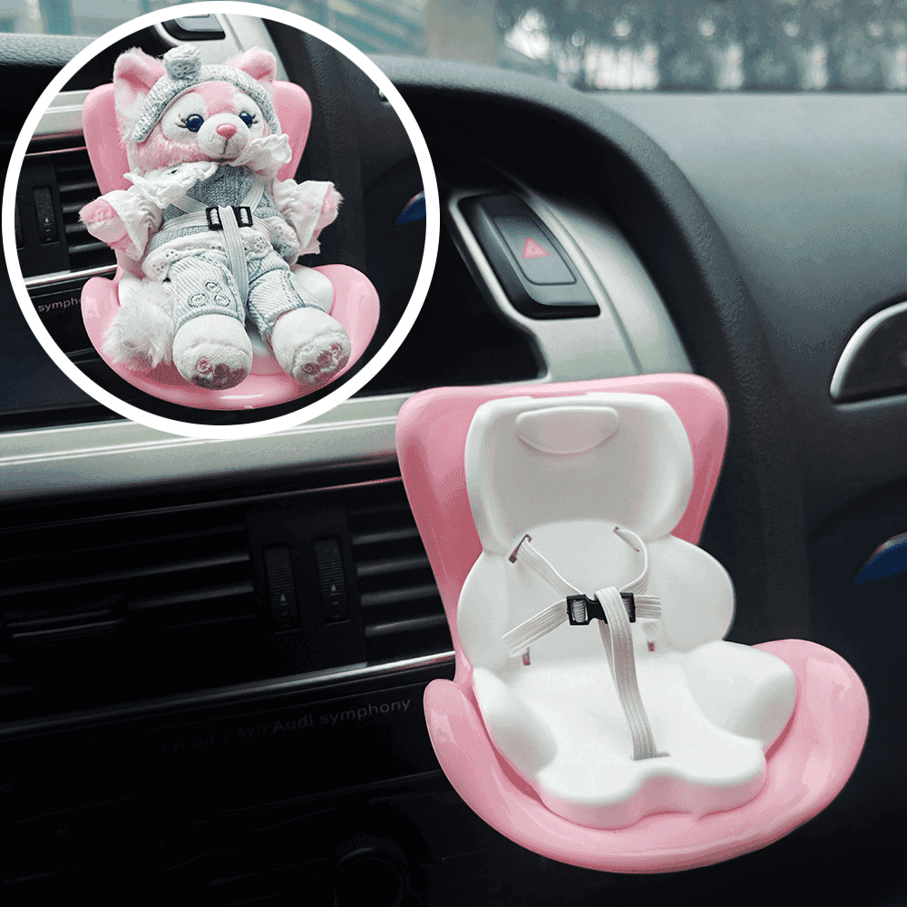 Labubu-Compatible Mini Car Safety Seat | Vehicle Doll Figurine, Dashboard Ornament & Car Interior Decor