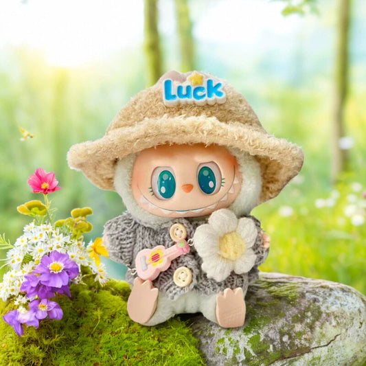 Labubu Sitting Party Handmade Outfit - Macaron Spring Set for Series 1/2 Vinyl Doll