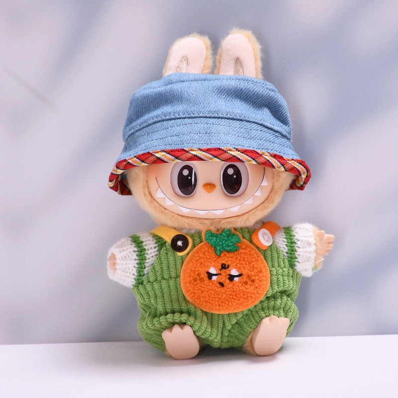 Labubu Series 2 Sitting Party Overalls Set - Halloween Outfit for Keychain Doll Clothes