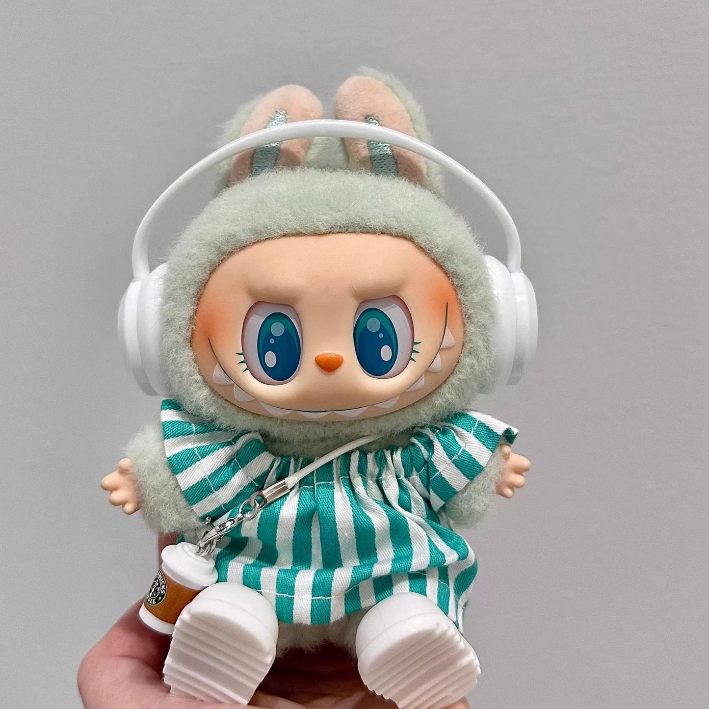Mini LABUBU Phone Strap - Kawaii Vinyl Toy Pendant for Keychains & Bags