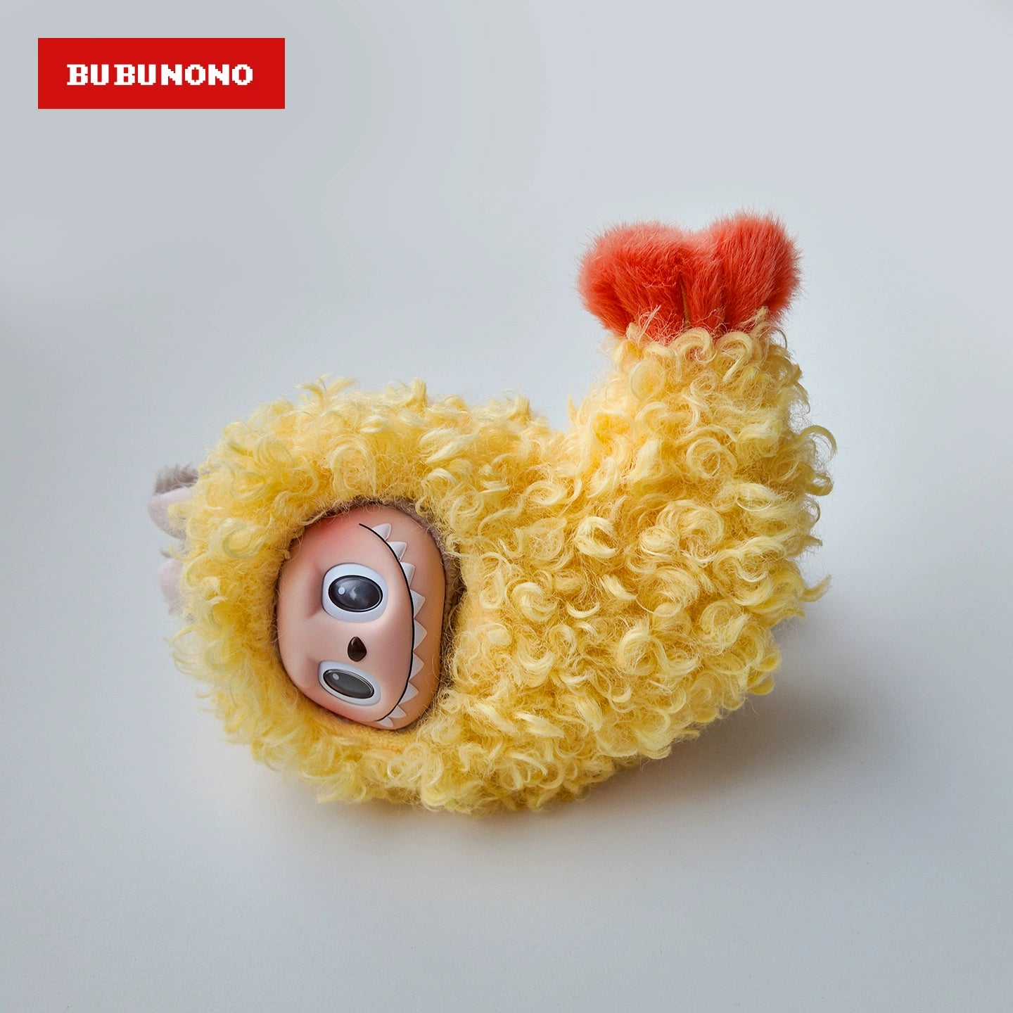 Labubu Tempura Shrimp Outfit - Crispy Ebi Fry Costume for 17cm Vinyl Dolls