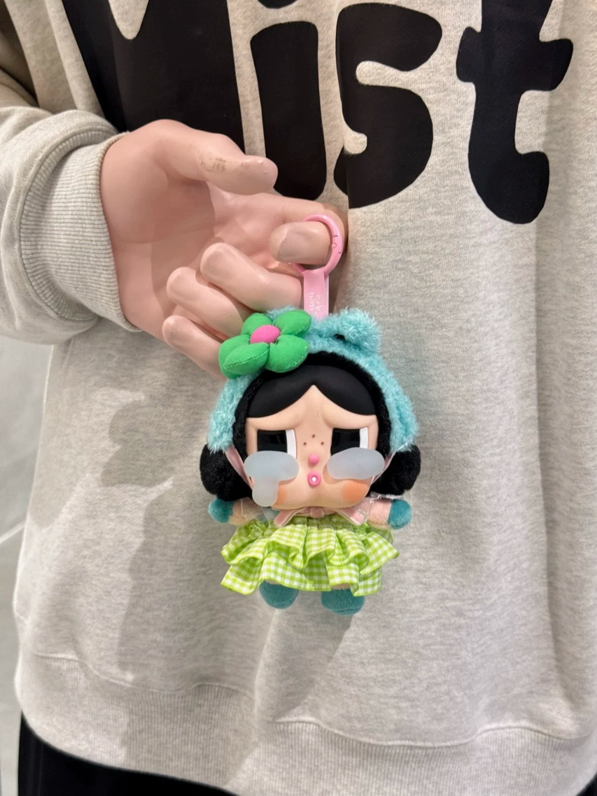 Handmade CRYBABY Green Lemon Peach Outfit - 10cm Summer Knit Dress with Green Hairband