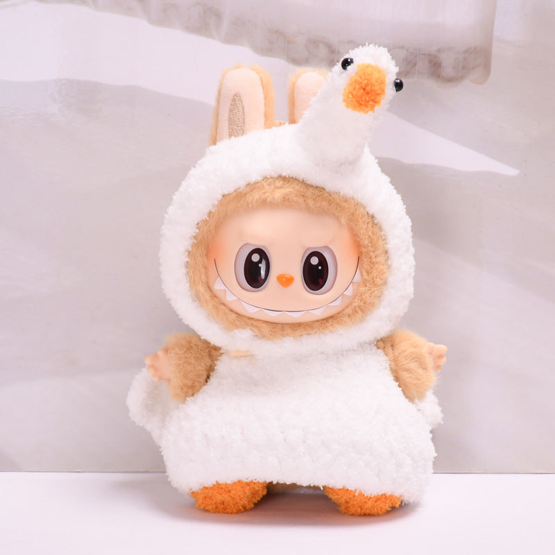 [Clothes Only] Gen 2 Blind Box Sitting Party Labubu Overalls Set Keychain | Labubu Outfit Change