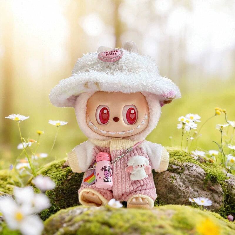 Labubu Sitting Party Handmade Outfit - Macaron Spring Set for Series 1/2 Vinyl Doll