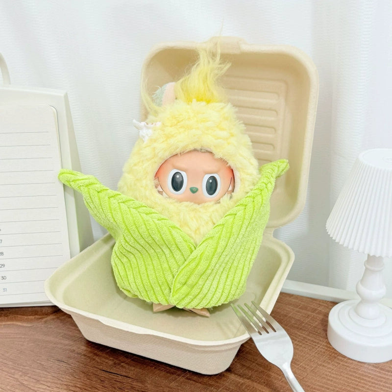 Handmade Tempura Shrimp Outfit for 17CM Labubu - Standard Body Cotton Doll Clothing Set