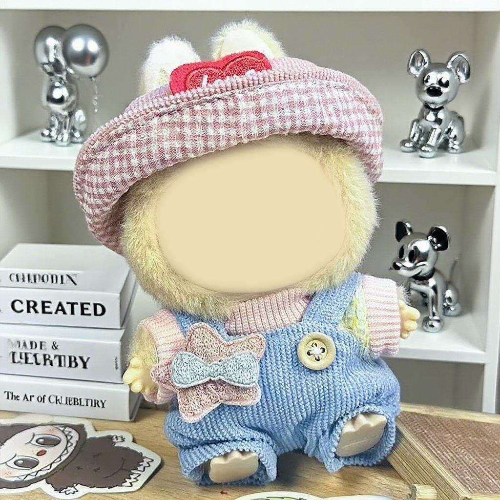 17cm Labubu Dopamine Style Doll Outfit Set | Cute Little Star Design | Replacement Clothes for Plush/Vinyl Figures