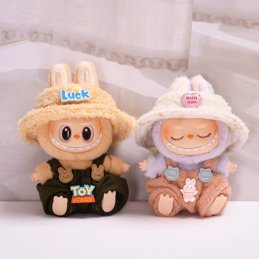 Clothes Only | Labubu Gen 2 Blind Box Charm Overalls Set | Changeable Outfit for Sitting Series Dolls