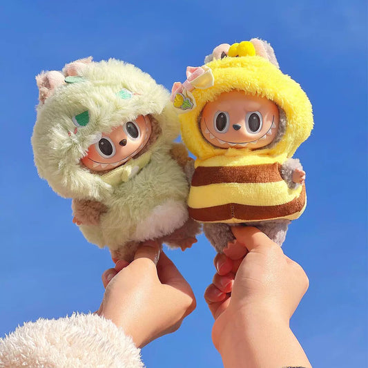 POP MART Labubu Doll Clothes Set - Bee & Fried Shrimp Outfits for Generation 1/2/3 Vinyl Figures 17cm (No Doll Included)