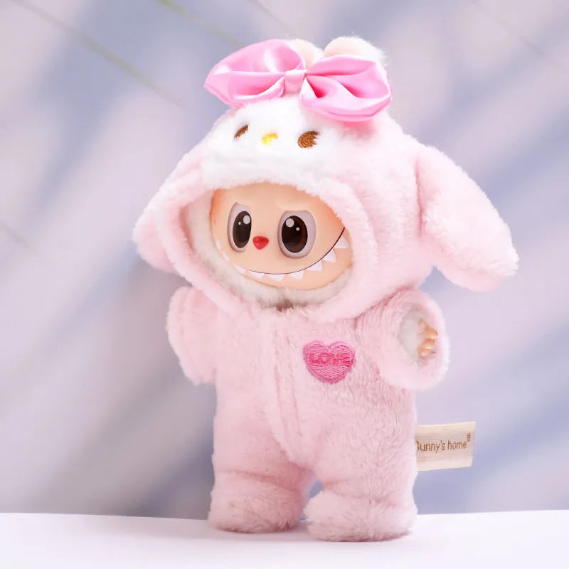 NEW Labubu 17cm Melody Outfit - Pink Onesie Fits Gen1/2 (No Doll)