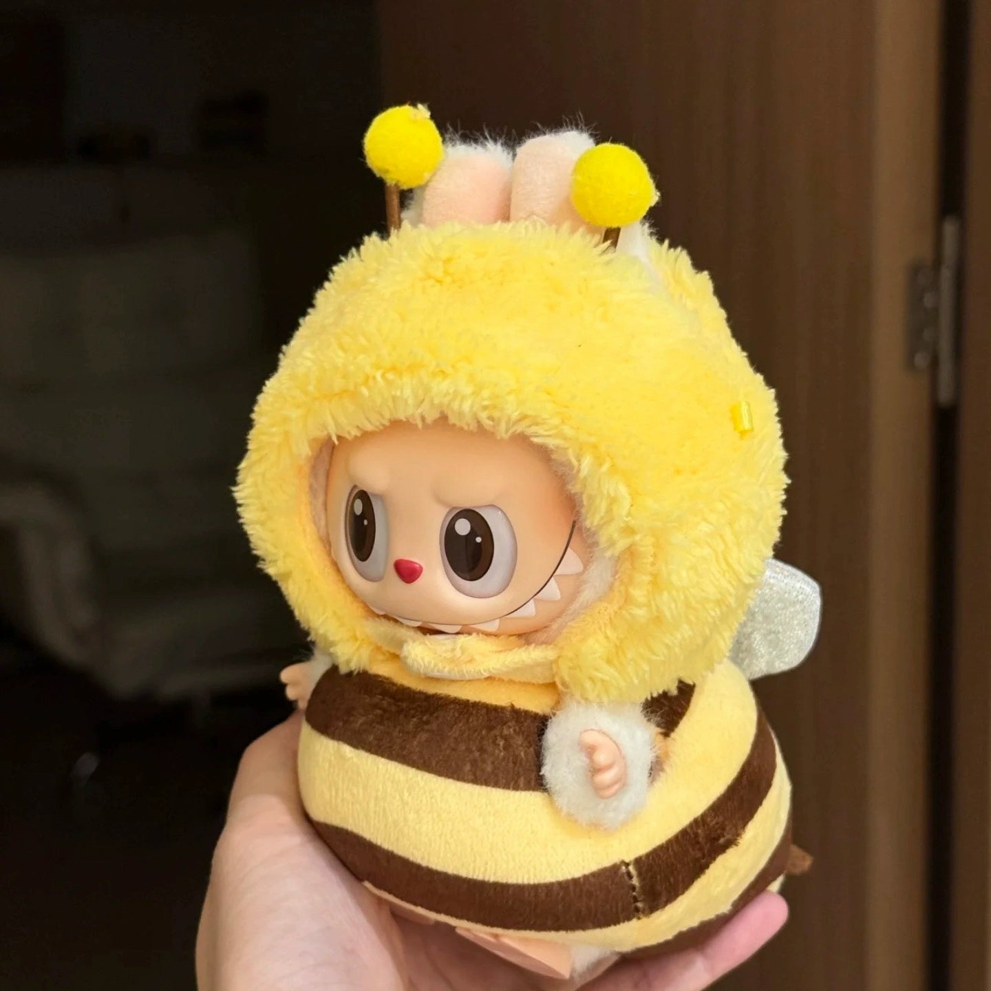 17cm Labubu Bee Outfit Set for 1st/2nd/3rd Gen Vinyl Keychain Doll Clothes