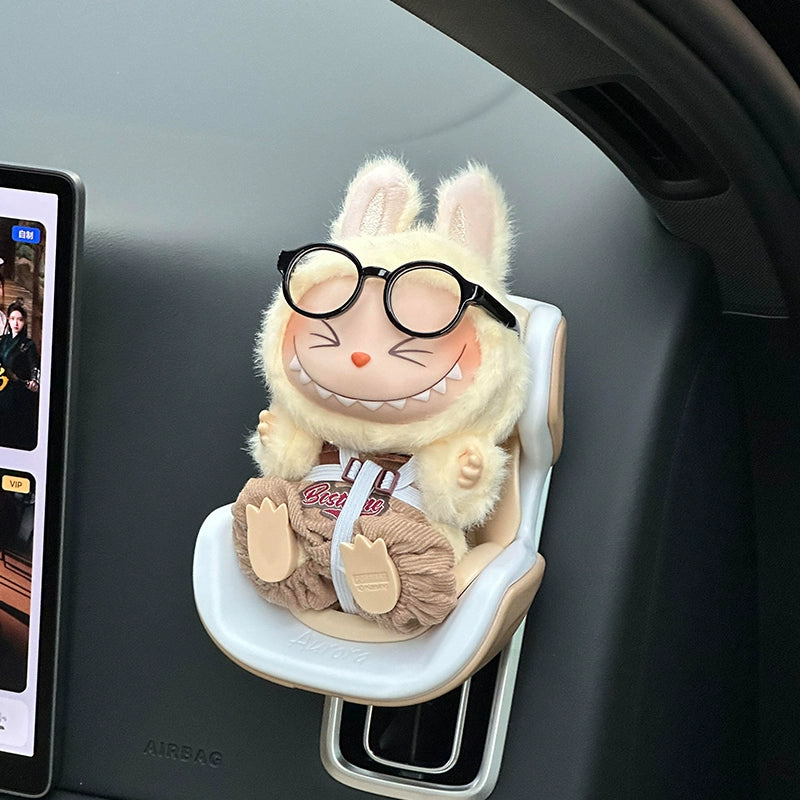 Labubu Car Ornament | Air Vent Clip, Dashboard & Safety Seat Decor – Essential In-Car Accessories