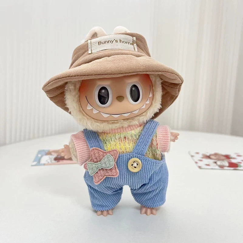 POP MART Labubu Doll Clothes 17cm - Swan Outfit 3-Piece Set for Blind Box Figures (Clothes Only)