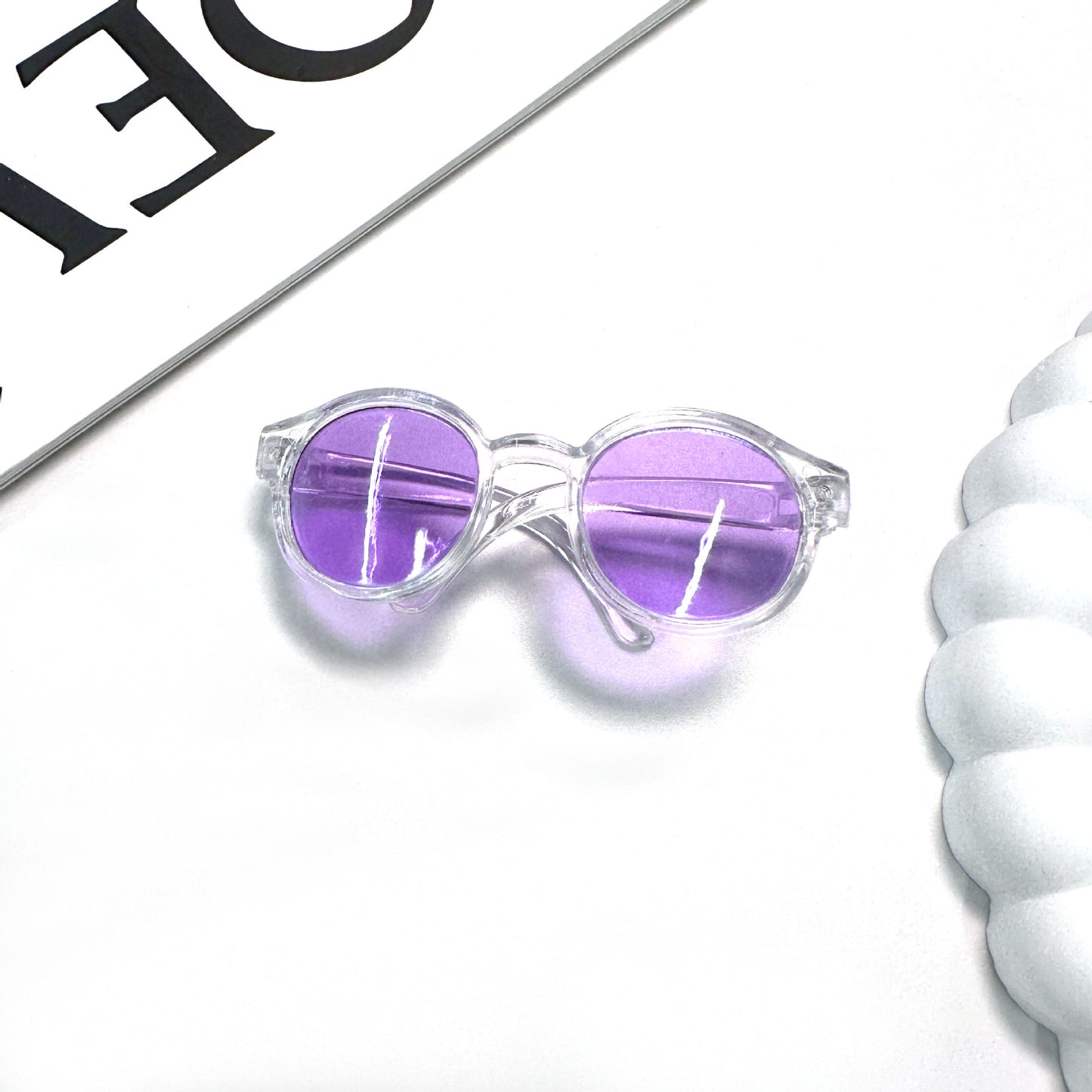 Labubu 17cm & 6.5cm Cotton Doll Glasses | Mini Changeable Acrylic Lens Eyewear Accessories