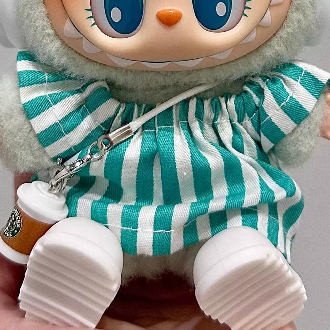 Mini LABUBU Phone Strap - Kawaii Vinyl Toy Pendant for Keychains & Bags