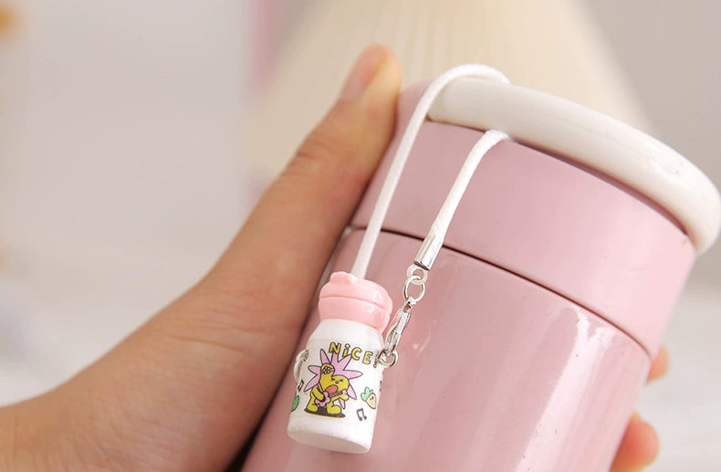 Mini Thermos Keychain - Cute Simulation Cup Pendant for DIY Backpack Room Decor