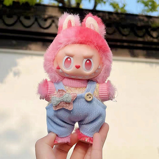 POPMART Big into Energy Series 3 Labubu Vinyl Doll Clothes | Overalls & Dress Outfits (Clothes Only)