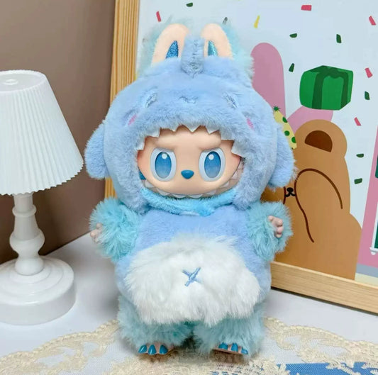 Labubu 2nd Gen Sit Series Plush Shark Outfit - Macaron Style Vinyl Doll Clothes