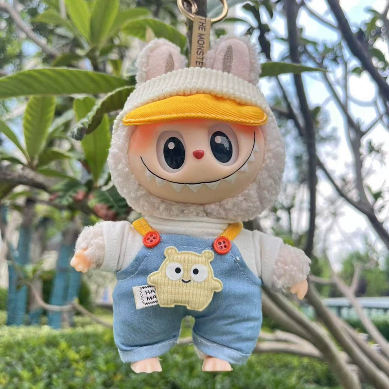 17cm Labubu Outfit Set - Clothes for Series 1/2 Plush Keychain Vinyl Doll Fashion