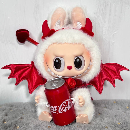 Labubu Series 3 Outfit - Red Devil Costume Set for Vinyl Doll Clothes Halloween