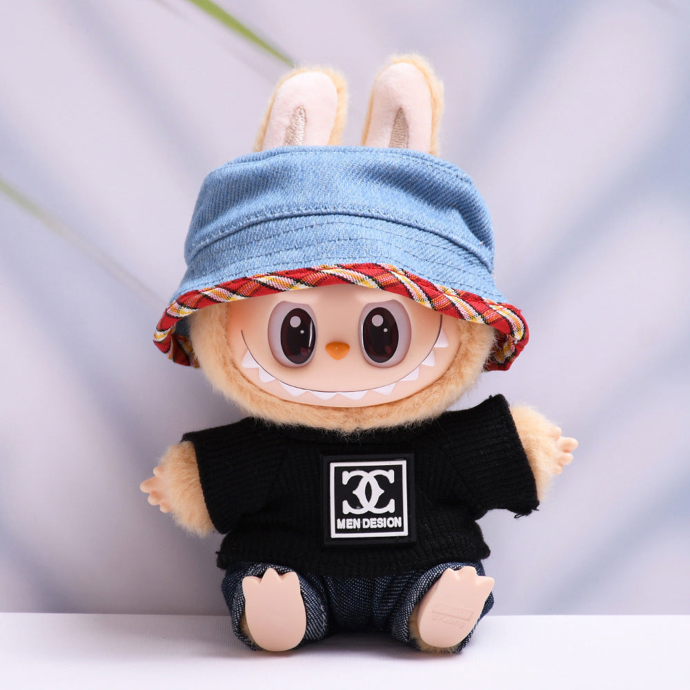 Labubu Series 2 Sitting Party Overalls Set - Halloween Outfit for Keychain Doll Clothes