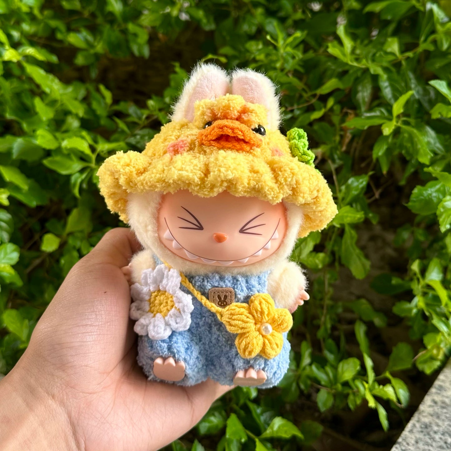 POP MART LABUBU FALL IN WILD CLOTHES SET - Handmade Knitting Fluffy Spring Wild Outfit Set