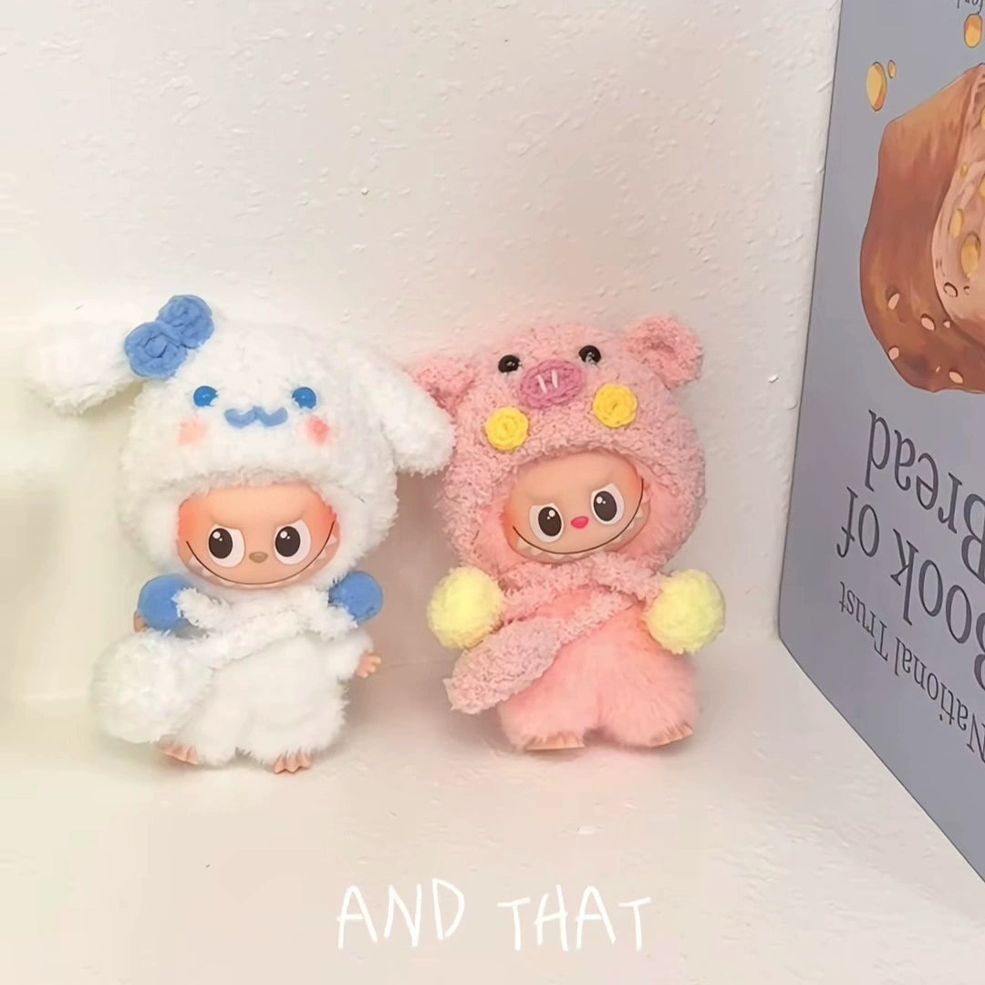 10cm Labubu 4.0 Heart Code Outfit - Cotton Doll Clothes for Mini Figures