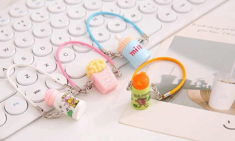 Mini Thermos Keychain - Cute Simulation Cup Pendant for DIY Backpack Room Decor