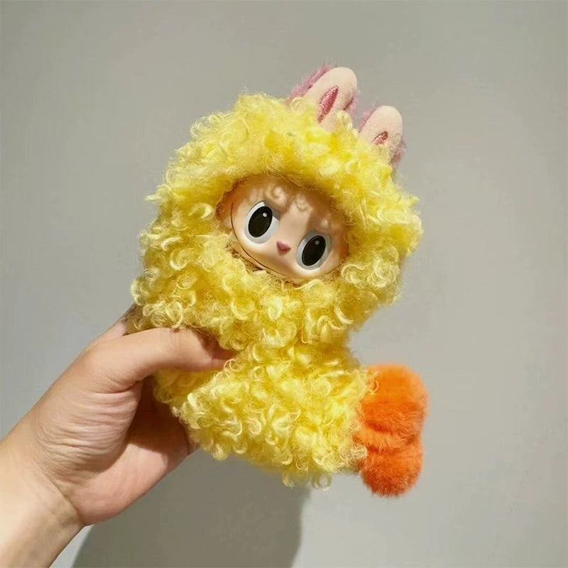 Labubu 'Shrimp Tempura' Outfit for 17cm 1st/3rd Gen Standing Vinyl Figures, Complete Food-Themed Costume Replacement Set