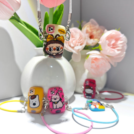 Labubu Crossbody Bag & Mini Phone Charm | Multi-Style Backpacks & Trendy Accessories Compatible with Labubu Doll Outfits