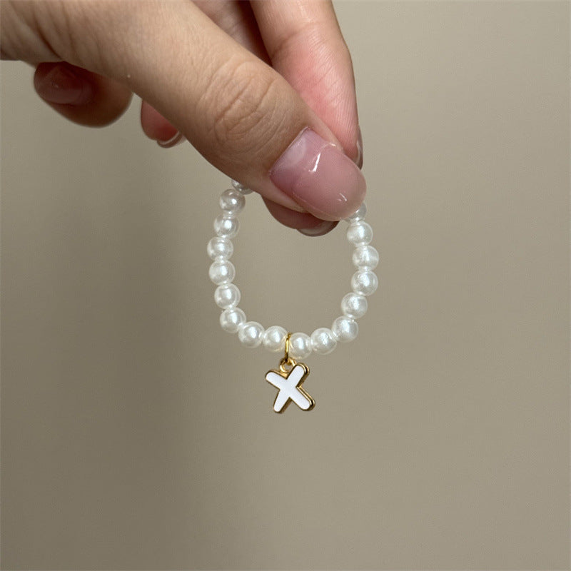 10.5cm Labubu 4th Gen Blind Box Mini Keychain Charms | 26-Letter Alphabet Pearl Necklace Accessory Set | Replacement Clothes Accessories for Collectible Vinyl/Plastic Dolls