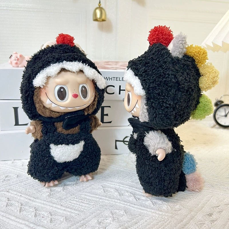 LABUBU 17CM Clothes Only | White Goose & Dinosaur Replacement Outfits | LABUBU Doll Accessories
