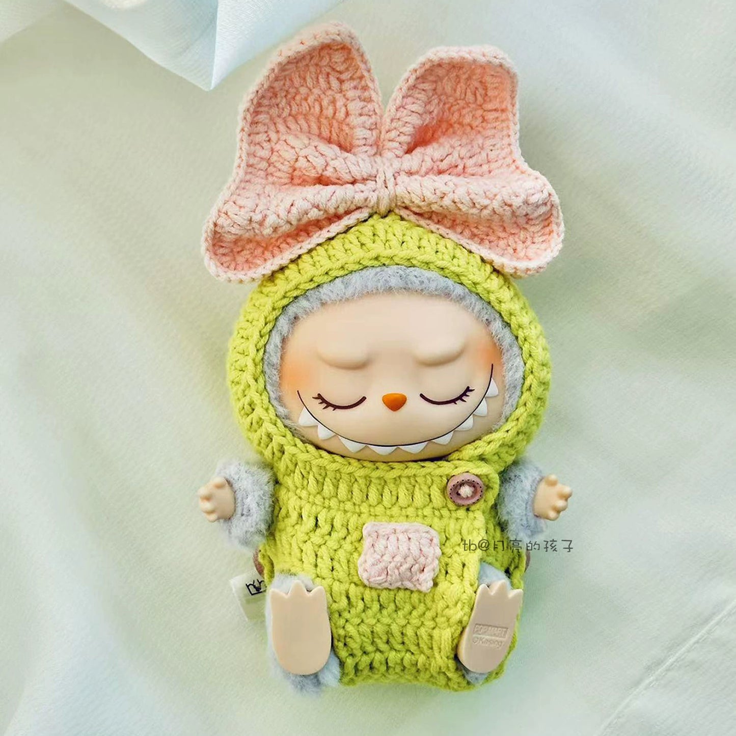 Hand-Crocheted Labubu Outfit - for 17cm Sitting Party Series 2 Vinyl Doll Clothes