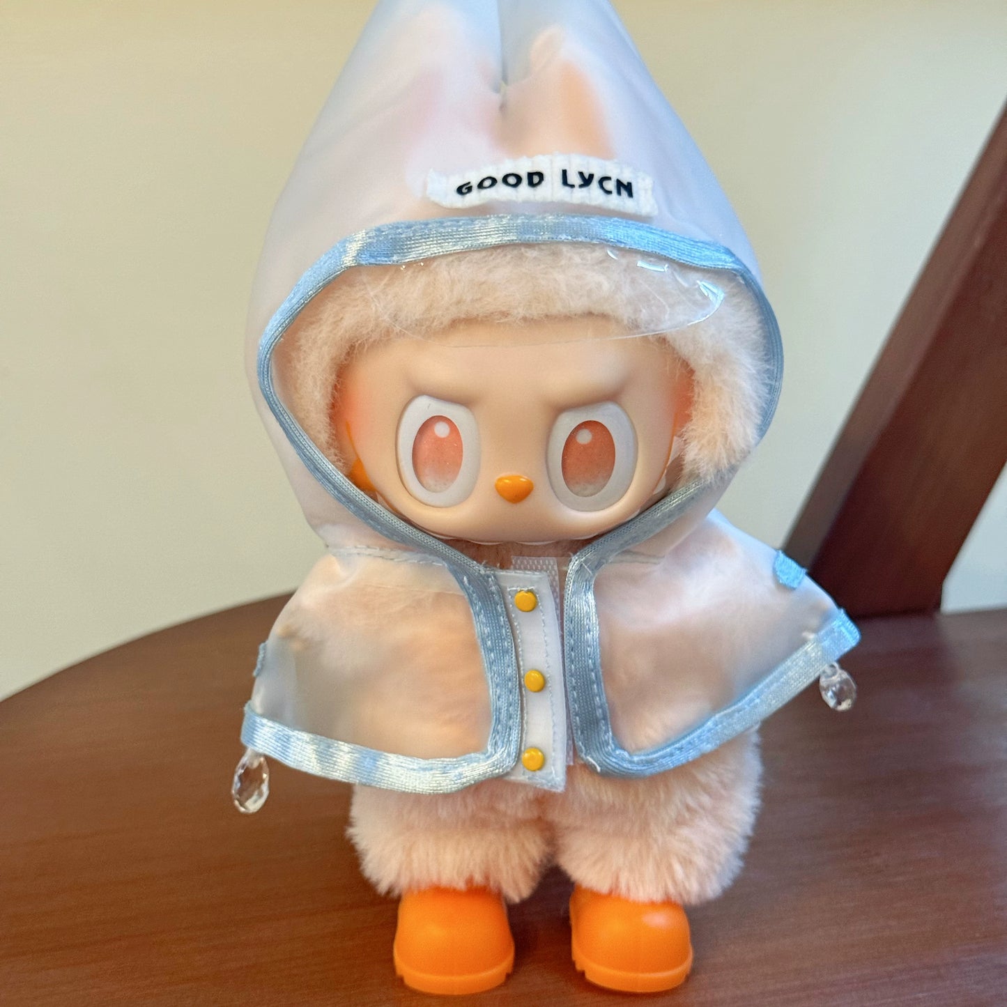 POP MART Labubu Doll Clothes 17cm - Raincoat Outfit for Generation 1/2/3 Vinyl Figures (No Doll/Boots Included) - Blind Box Accessory