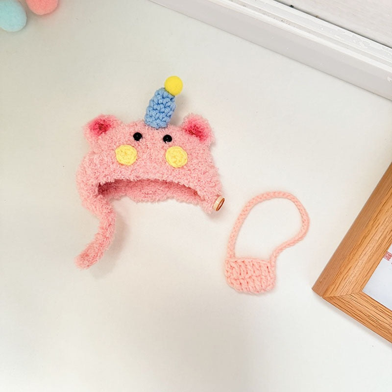10.5cm Labubu 4th Gen Mini Keychain Clothes Only | Handmade Panda Headband & Bag Set | Replacement Outfit for Vinyl/Plastic Charms