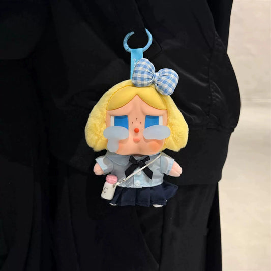 Handmade CRYBABY School Uniform Set - Preppy Outfit w/ Skirt, Hair Bow & Water Bottle (No Doll)