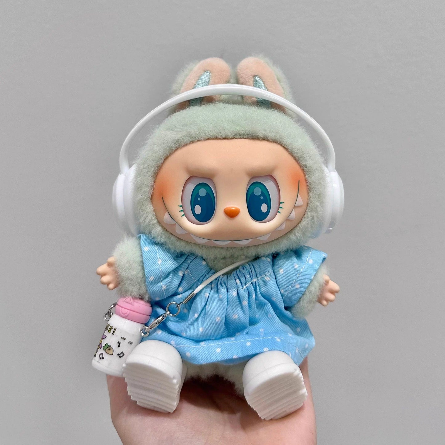 Mini LABUBU Phone Strap - Kawaii Vinyl Toy Pendant for Keychains & Bags