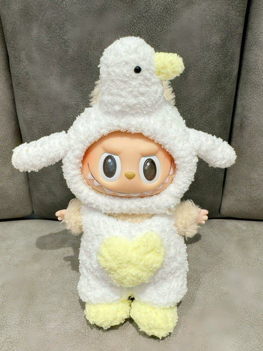 Labubu Swan Costume 17cm Vinyl Doll Clothes Fits Gen1/2/3