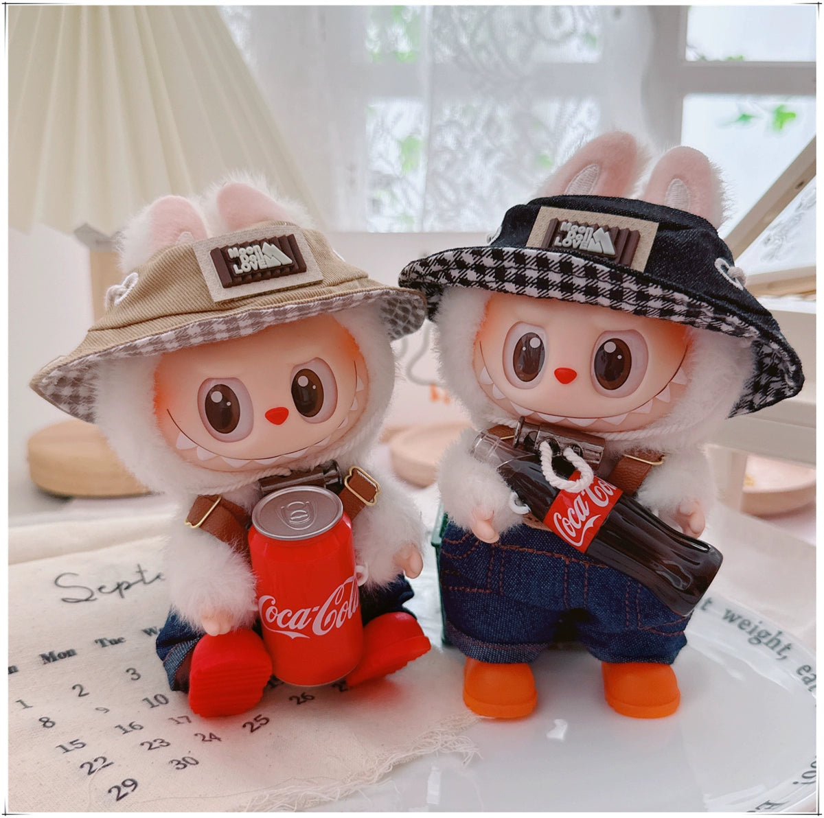Labubu Coca-Cola Outfit Set - Complete Clothes & Hat for Series 1/2/3 Vinyl Figures