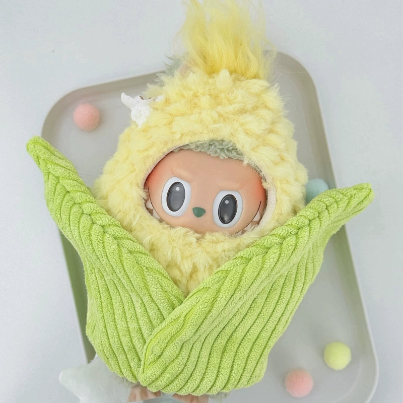 Handmade Tempura Shrimp Outfit for 17CM Labubu - Standard Body Cotton Doll Clothing Set