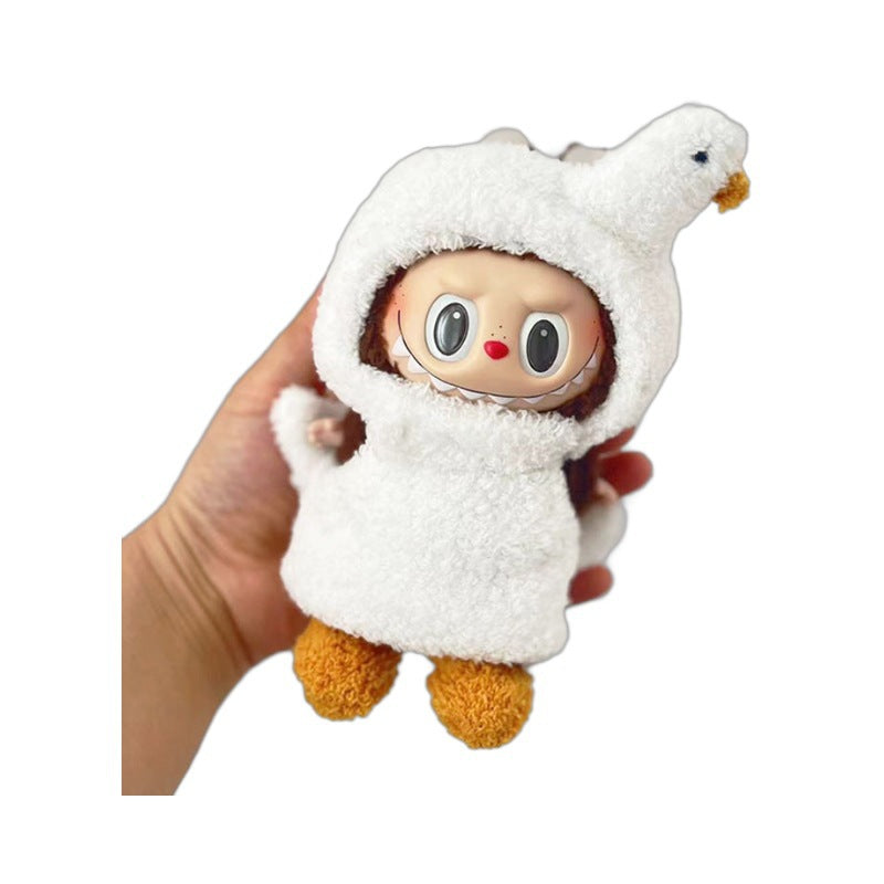 LABUBU Clothes, Stylish Adorable Clothes Outfit - Little Swan (Hat+Sweater+Socks)(No Doll)