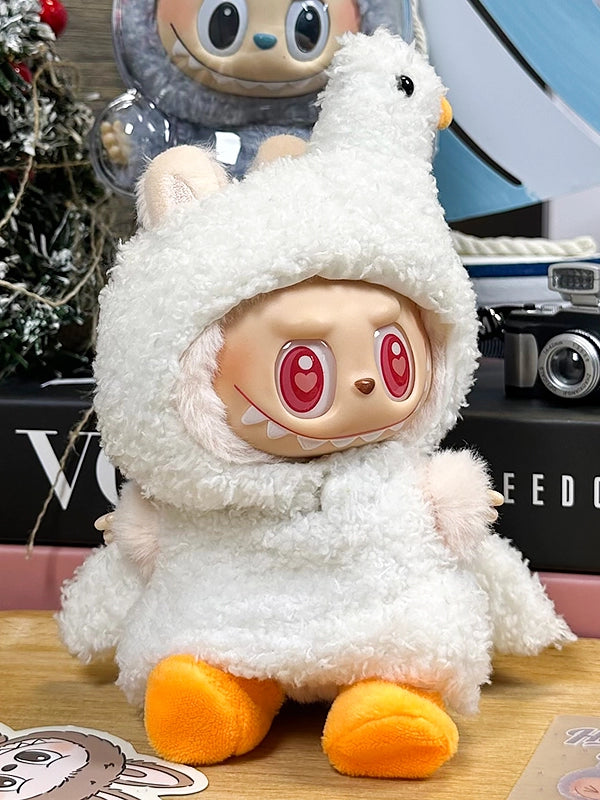Cute Swan Outfit for Labubu Vinyl Doll 1st 2nd 3rd Gen - Fit Pop Mart Blind Box Figure Clothes, Cosplay Costume, Kawaii Fashion