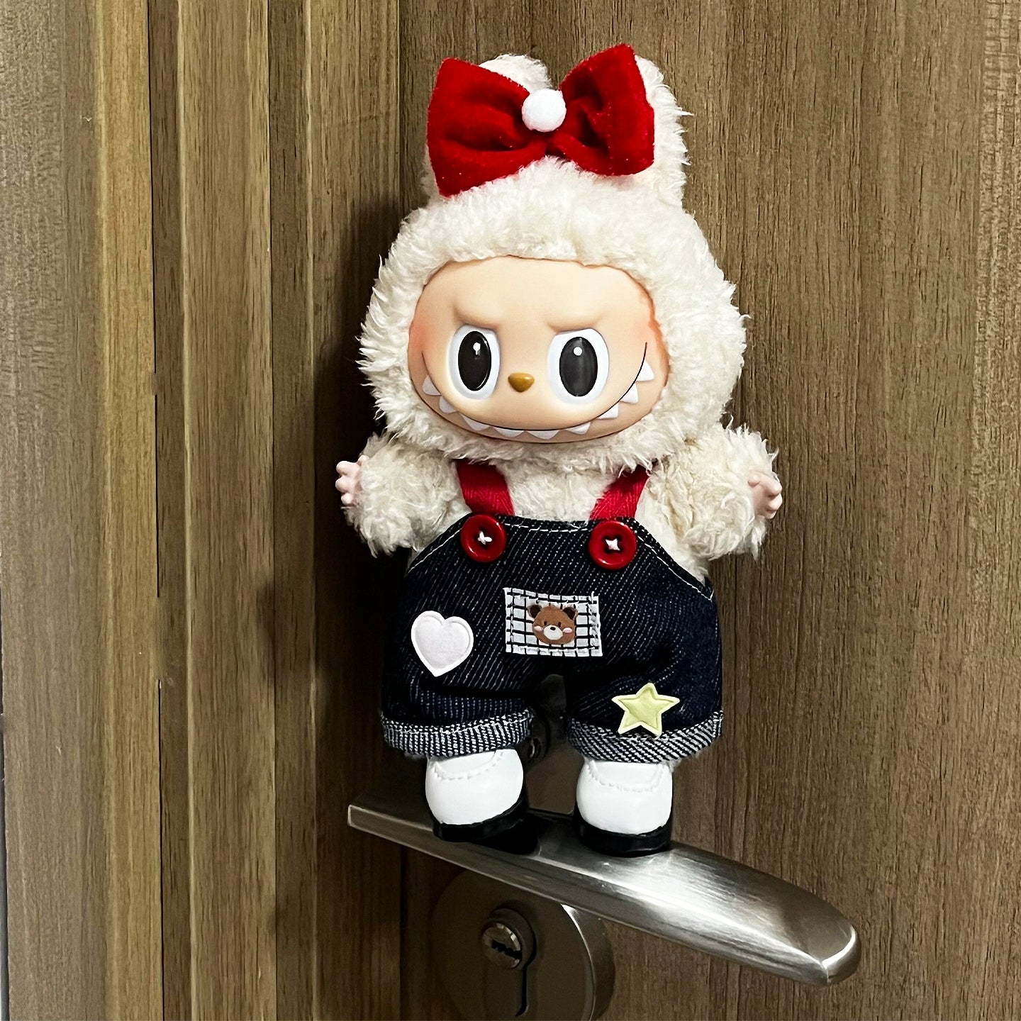 Bear Outfit for 17cm La Boo Boo Blind Box Doll Change Clothes