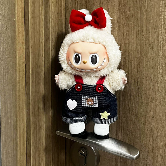 Bear Outfit for 17cm La Boo Boo Blind Box Doll Change Clothes
