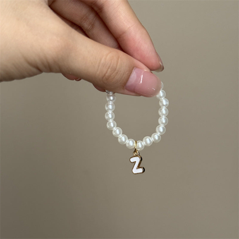 10.5cm Labubu 4th Gen Blind Box Mini Keychain Charms | 26-Letter Alphabet Pearl Necklace Accessory Set | Replacement Clothes Accessories for Collectible Vinyl/Plastic Dolls